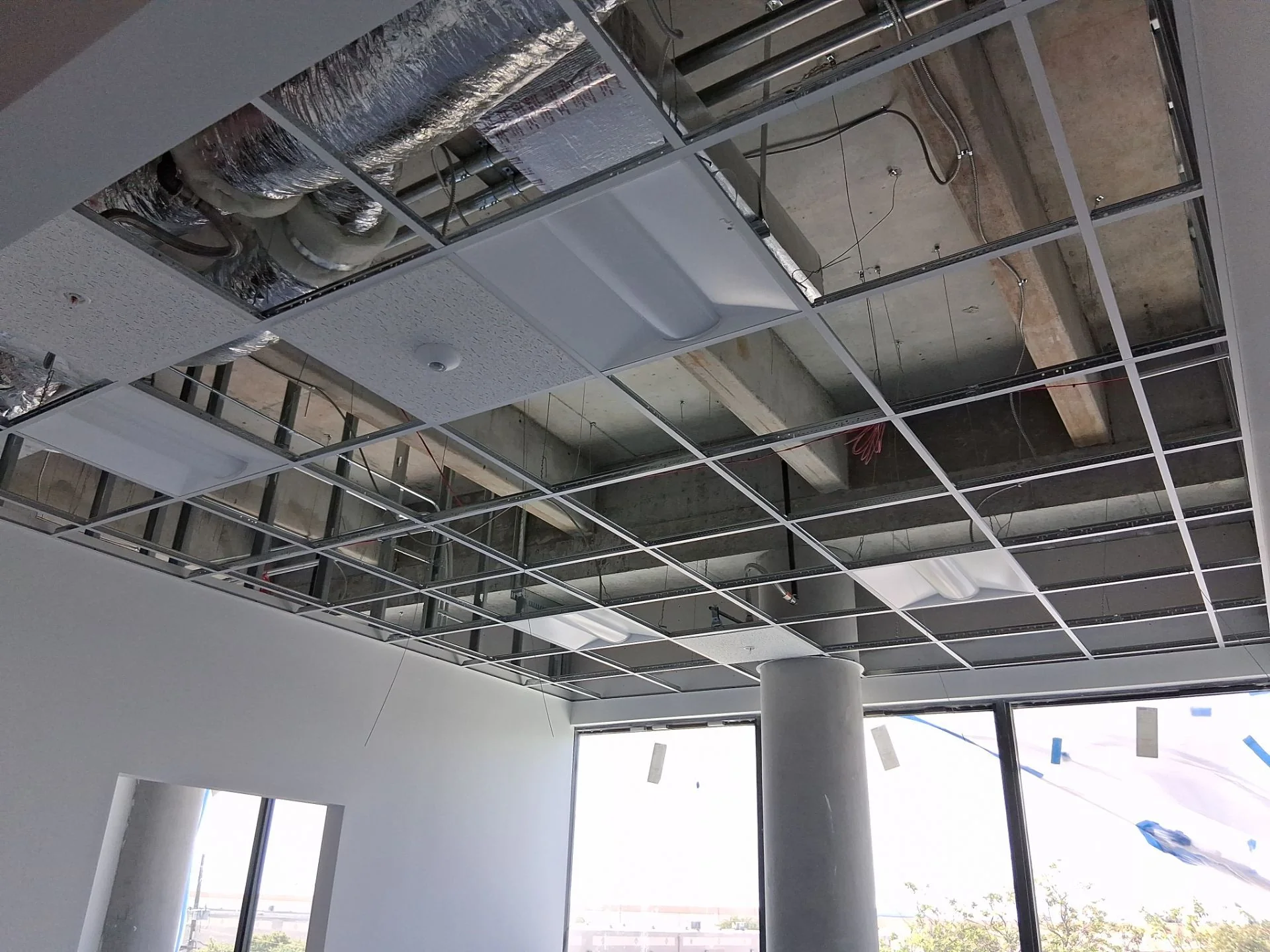 Ceiling grid and mechanical coordination
