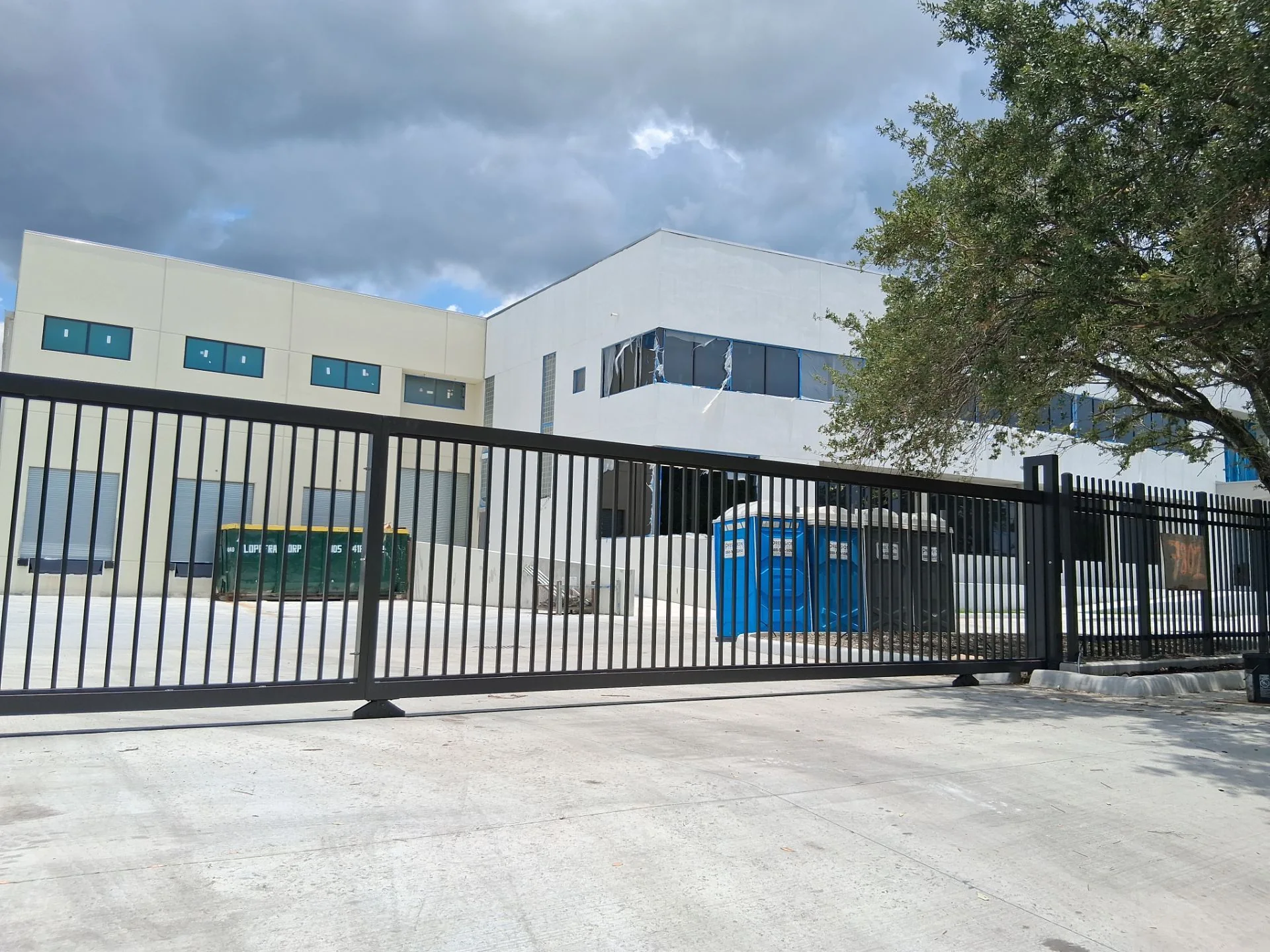 Exterior behind security gate