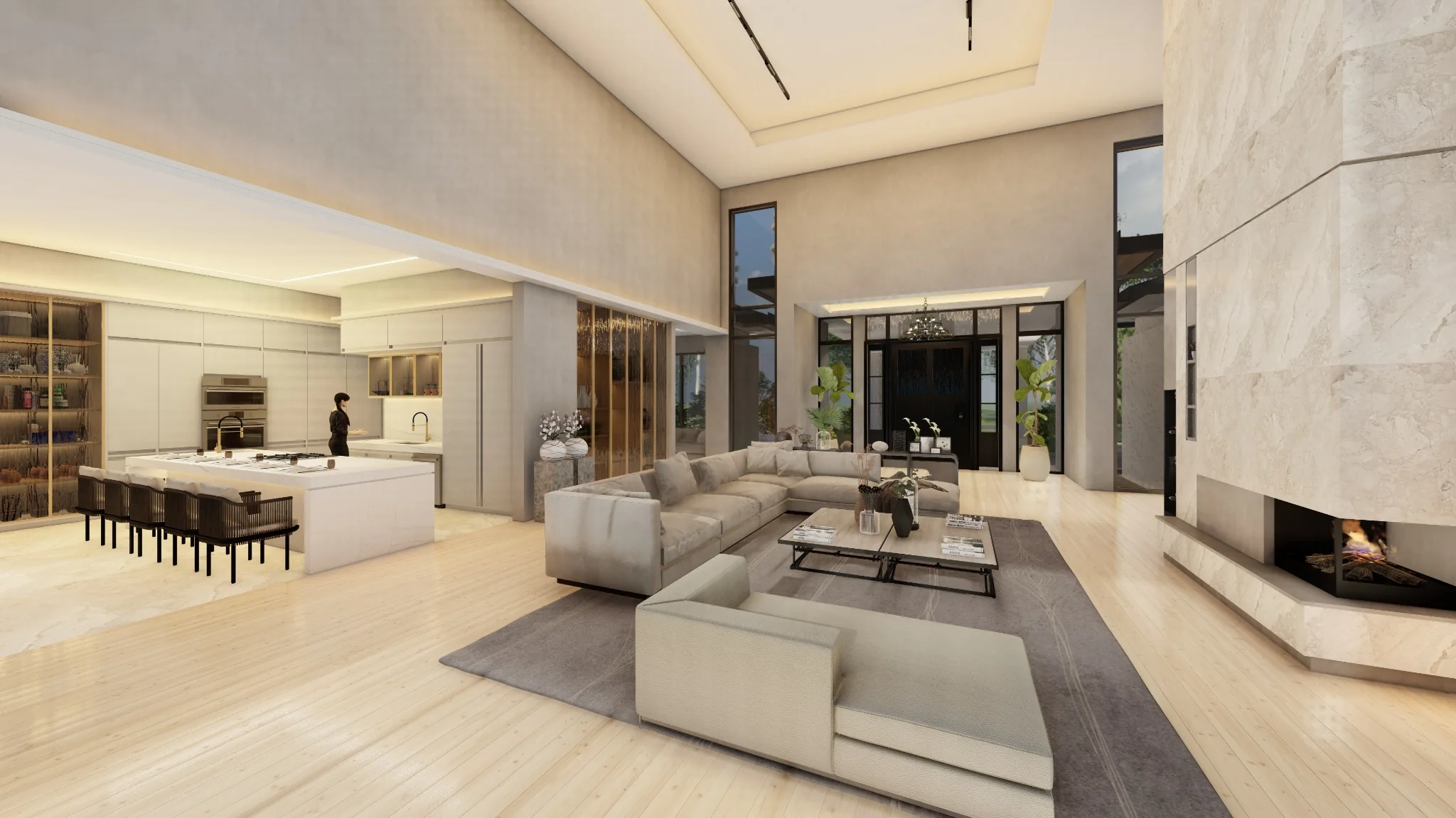 Angel House living room rendering