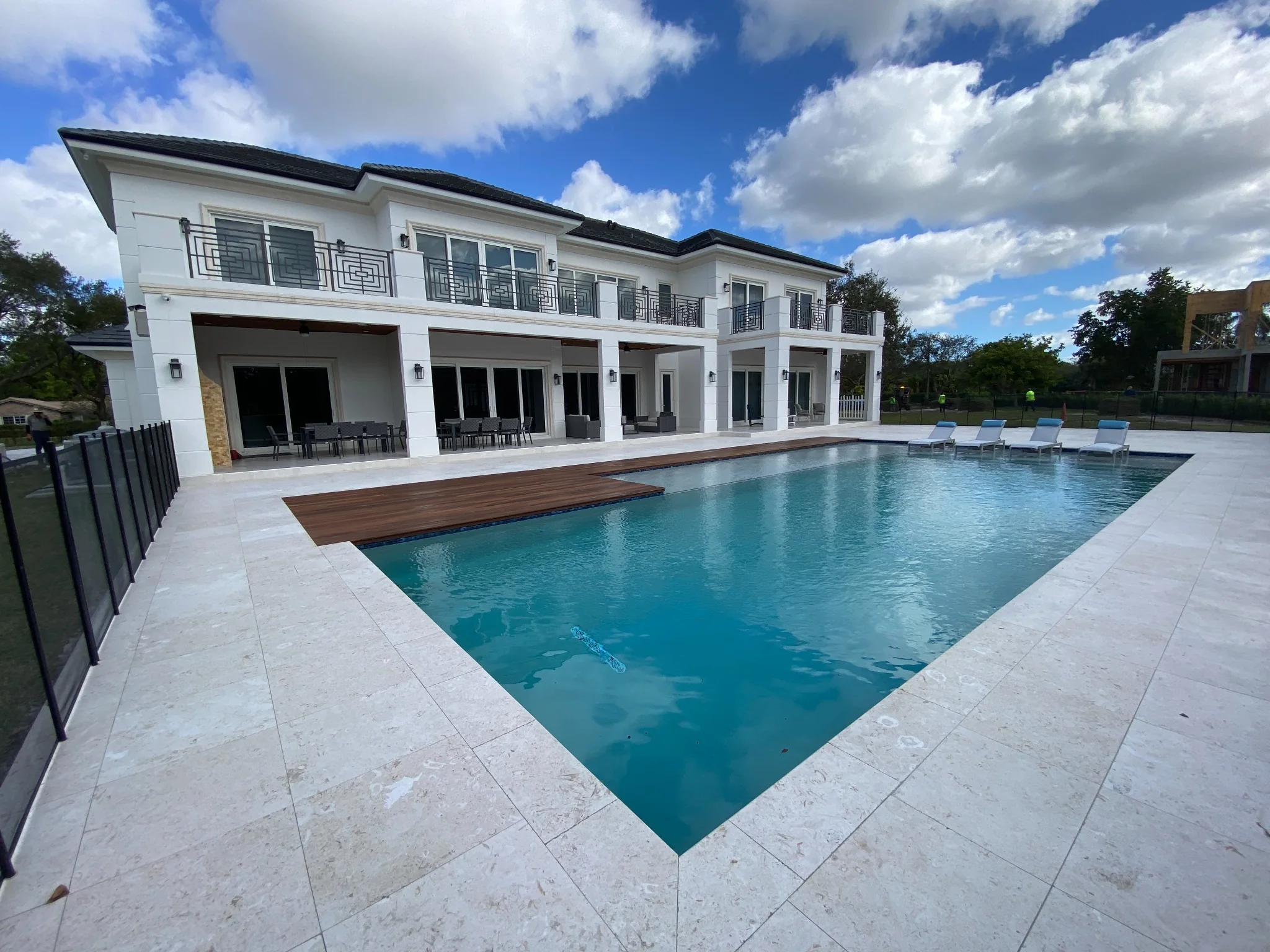 Rear pool terrace